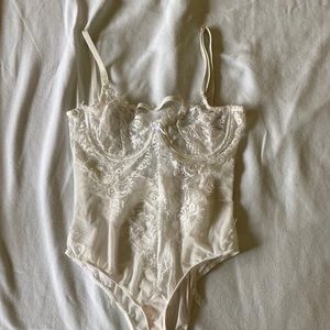 Cute white lace bodysuit